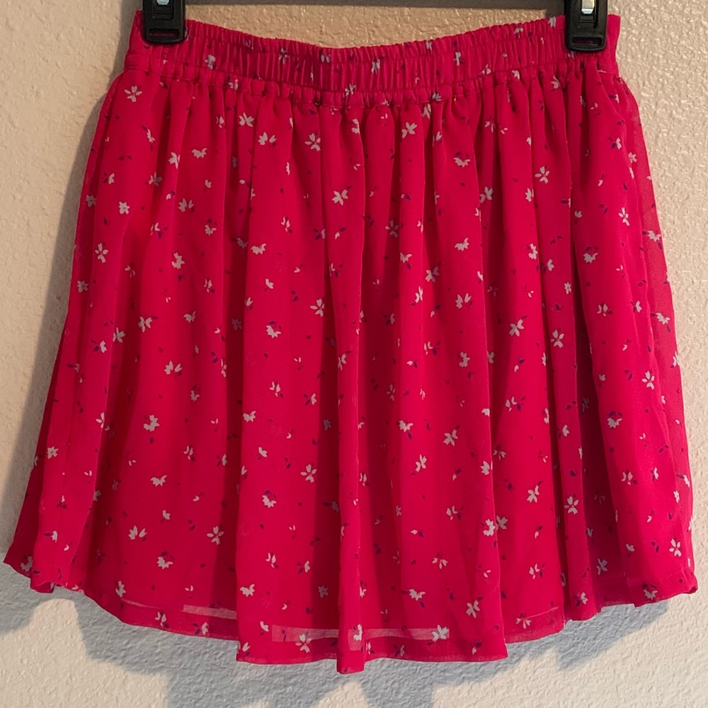 Arizona Jean Co. Bright Pink Floral Skirt Size XS